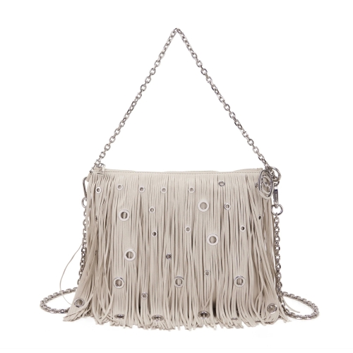 LA CARRIE BAG BORSA A SPALLA NIGHT EDITION ECOPELLE AVORIO 161M-KY-814-SYN