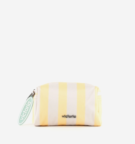 VICTORIA POCHETTE NECESSAIRE STAMPA A RIGHE TESSUTO GIALLO 9226010