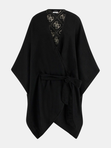 GUESS PONCHO REVERSIBILE 4G LOGO NERO AW5422POL03