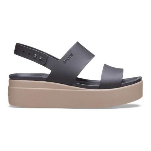 CROCS BROOKLYN LOW WEDGE GOMMA NERO/BEIGE CR.206453