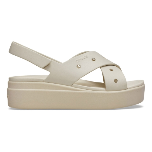 CROCS BROOKLYN 4U CROSS STRAP SANDALO GOMMA  BEIGE CR.212254