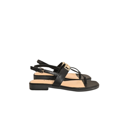 GUESS SANDALO INFRADITO BASSO PELLE NERO FLJRMYLEA03