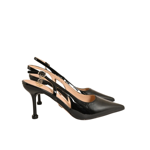 GOLD&amp;GOLD SLINGBACK ECOPELLE VERNICE NERO GD411