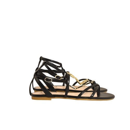 LIU JO SANDALO INFRADITO FLAT ECOPELLE NERO SA6123EX01422222