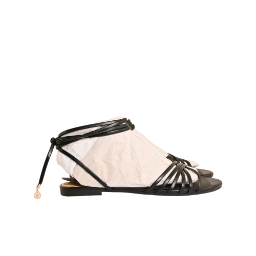 GUESS SANDALO BASSO ECOPELLE NERO FLJTSNELE03