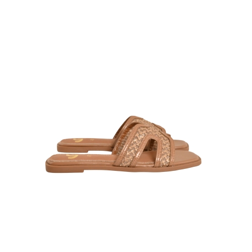 GOLD&amp;GOLD CIABATTA TESSUTO RETE TAUPE GH115