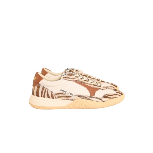 EMANUELLE VEE SNEAKERS CAVALLINO E PELLE BIANCO 461P-903-10-P150CB