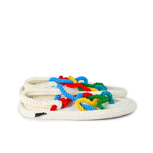 BOHONOMAD SANDALO INFRADITO CORDA BIANCO/MULTI BO.0006