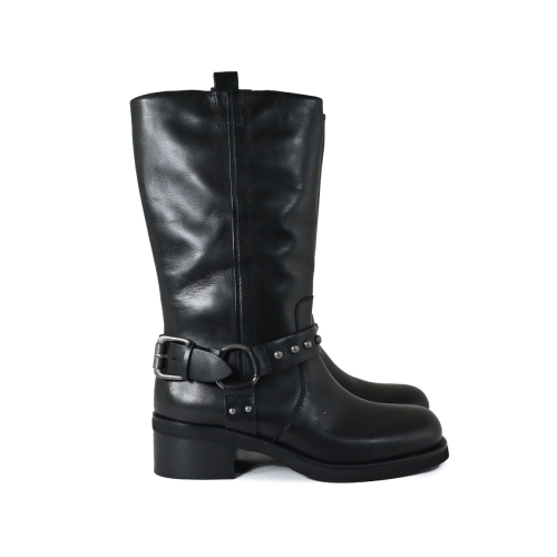 EMANUELLE VEE STIVALE PELLE NERO 432M-515-16-ZG