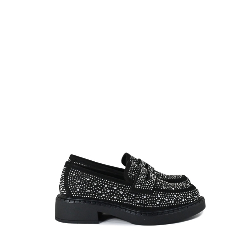 GOLD&amp;GOLD MOCASSINO MICROBORCHIE TESSUTO ARGENTO GR372