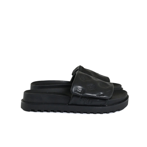 GUESS CIABATTA 4G LOGO PEONY ECOPELLE NERO FLJFABFAL19