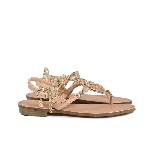 GOLD&amp;GOLD SANDALO INFRADITO POSITANO ECOPELLE ORO GL782