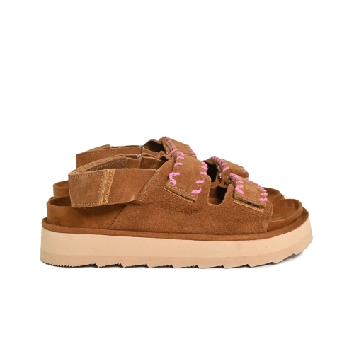 COLORS OF CALIFORNIA SANDALO PLATFORM PELLE CUOIO STORMY40