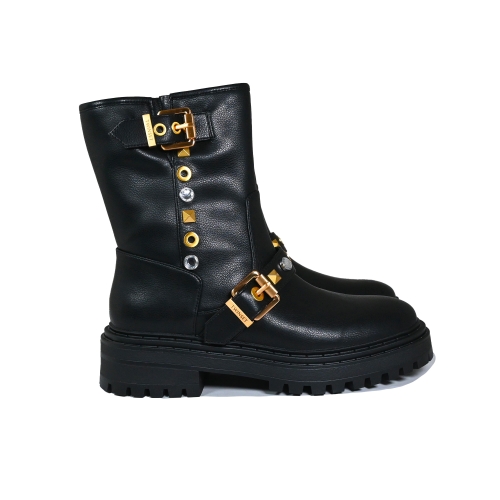 TWINSET BIKERS FIBBIE ECOPELLE NERO 242TCP078