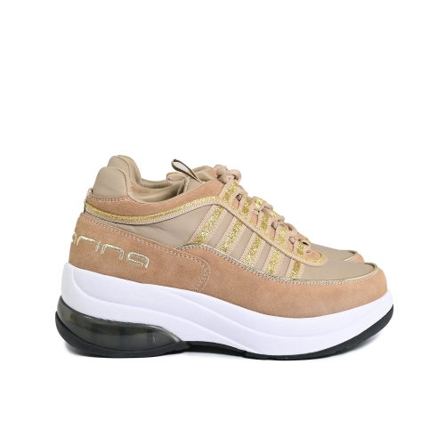 FORNARINA SNEAKERS PELLE BEIGE UP