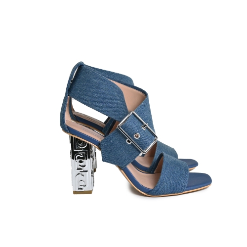 LIU JO SANDALO TACCO ALTO TESSUTO JEANS SA4081TX02900737