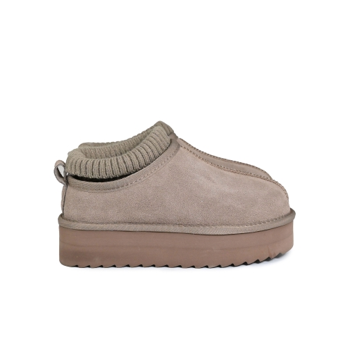 COLORS OF CALIFORNIA SABOT CALZINO PELLE SCAMOSCIATA TAUPE YWPLA09