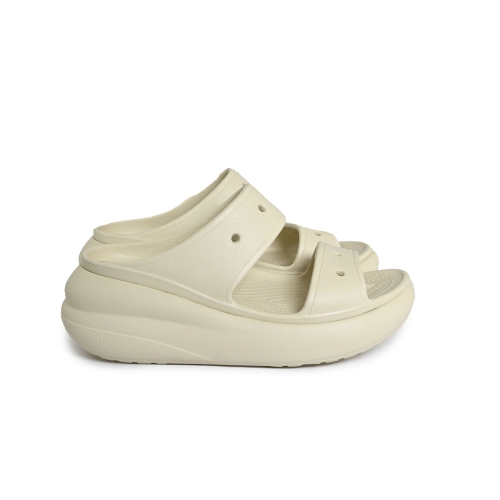 CROCS CIABATTA PLATFORM GOMMA BEIGE CLASSIC CRUSH SANDAL CR.207670