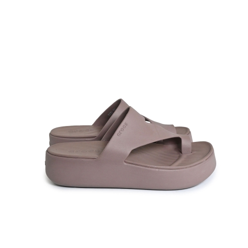 CROCS INFRADITO GOMMA TAUPE GETAWAY PLATFORM TOE LOOP CR.210834