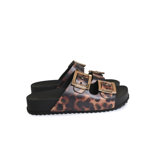 ZAXY CIABATTA DOPPIA FASCIA GOMMA ANIMALIER ZA.18954