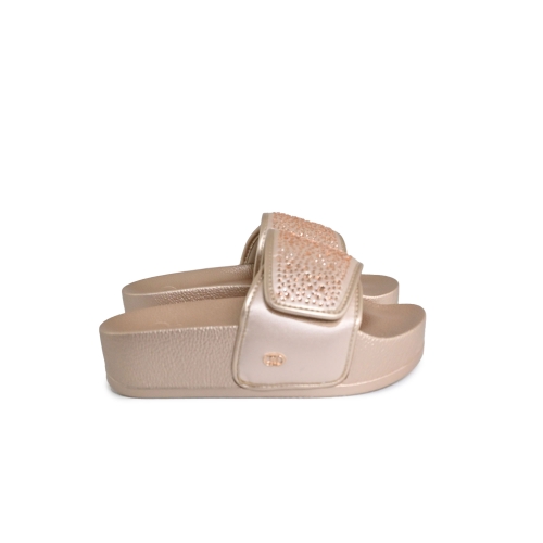 LIU JO CIABATTE PLATFORM CON STRASS TESSUTO ROSA BA5099TX00100178