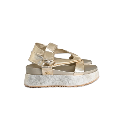 LIU JO SANDALO PLATFORM LAMINATO ECOPELLE ORO SA5199EX02904178