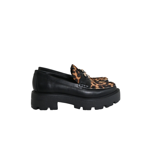 GUESS MOCASSINO PELLE ANIMALIER FLTYK2LEP14