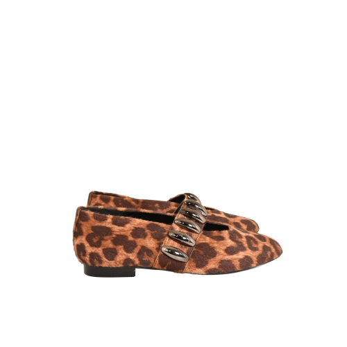 GOLD&amp;GOLD BALLERINA TESSUTO ANIMALIER GP868