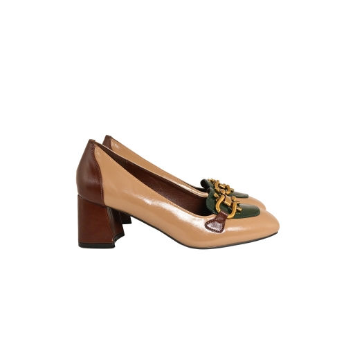 GOLD&amp;GOLD MOCASSINO CON ACCESSORIO ECOPELLE BEIGE GP885