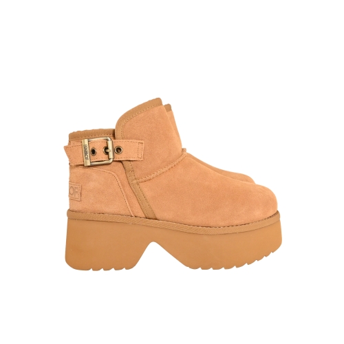 COLORS OF CALIFORNIA STIVALETTO PELLE SCAMOSCIATA BEIGE HELEN01