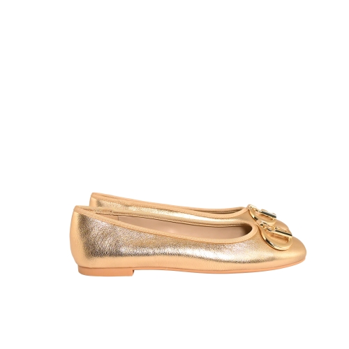 LIU JO BALLERINA PELLE LAMINATA ORO SA5033PX18604178