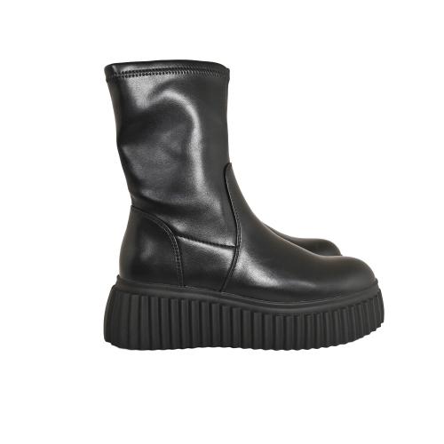 GOLD&amp;GOLD STIVALETTO STRETCH ECOPELLE NERO GY441