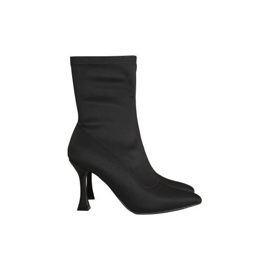 GOLD&amp;GOLD STIVALETTO STRETCH TESSUTO NERO GD845
