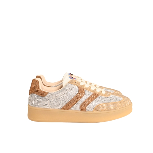 GOLD&amp;GOLD SNEAKERS STRASS TESSUTO ORO GB1048-1