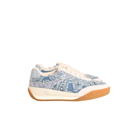 LIU JO SNEAKERS DENIM CON PIETRE GIOIELLO BLU BA6093TX54300009