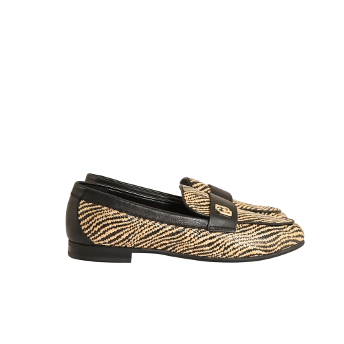 LIU JO MOCASSINO RAFIA E PELLE NERO SA6035TX52822222