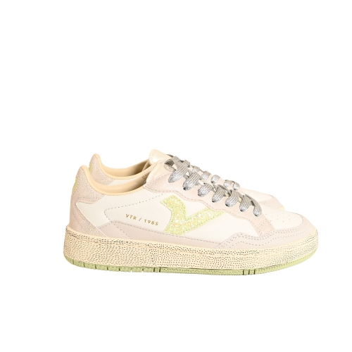VICTORIA SNEAKERS SMASH GLITTER PELLE BIANCO 8806108