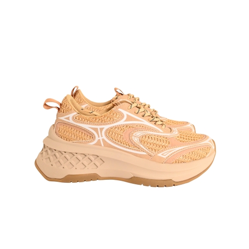 EMANUELLE VEE SNEAKERS RAFFIA BEIGE 461P-902-16-P011CB