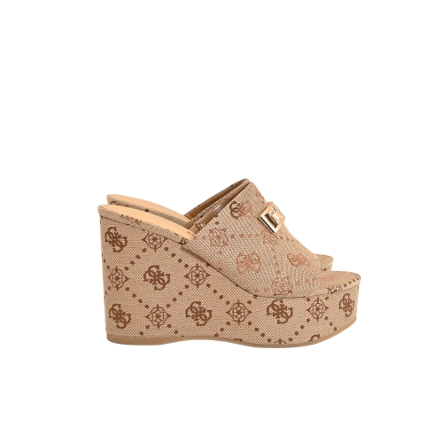 GUESS ZEPPA 4G LOGO TESSUTO BEIGE FLJEVZFAL04