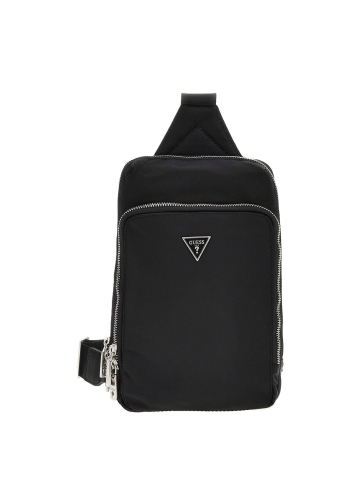 GUESS BORSA MONOSPALLA TESSUTO NERO HMMINYP5226