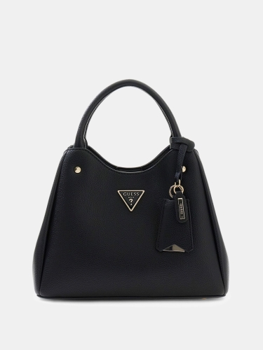 GUESS BORSA A MANO CON LOGO MERIDIAN ECOPELLE NERO HWBG6974050