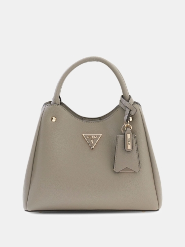 GUESS BORSA A MANO CON LOGO MERIDIAN ECOPELLE TAUPE HWBG6974050