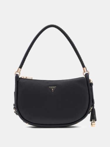 GUESS BORSA A SPALLA DANYA CON LOGO ECOPELLE NERO HWBG9918010