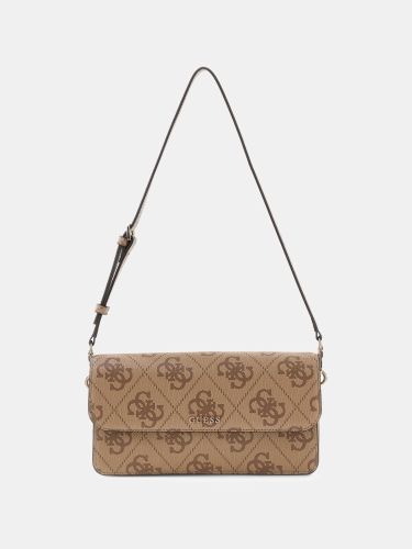 GUESS BORSA A SPALLA SADIE LOGO ECOPELLE BEIGE HWOS8118190