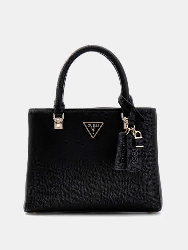GUESS BORSA A MANO NOELLE SAFFIANO NERO HWZG9672050