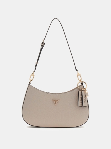 GUESS BORSA A SPALLA NOELLE SAFFIANO BEIGE HWZG9672180
