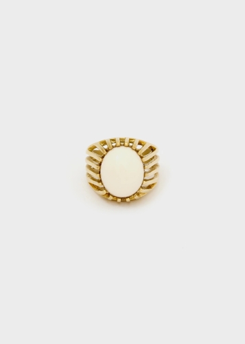 NALI ANELLO ALINA ORO CON PIETRA BIANCO DWAN0260
