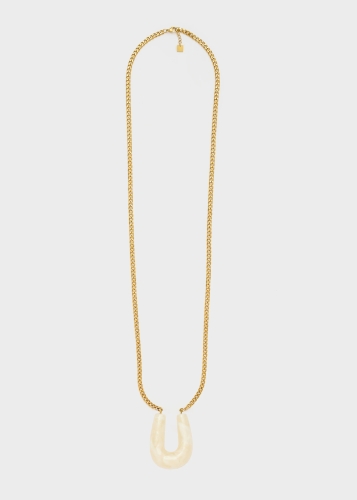 NALI COLLANA MIA CON PENEDENTE IN RESINA BIANCO EMCL1142