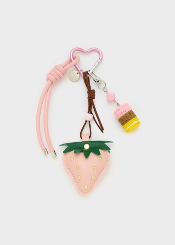 NALI PORTACHIAVI CHARMS FRAGOLA E MACARONS ROSA EMPT0055