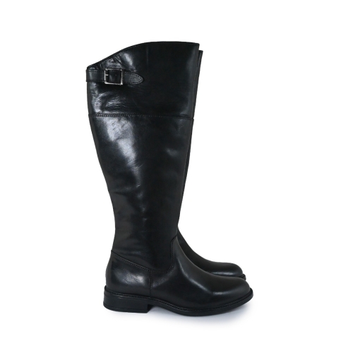 WOZ STIVALE CAVALLERIZZA FIBBIA PELLE NERO 20146